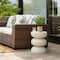 Glitzhome® 18" Multifunctional Faux Terrazzo Garden Stool